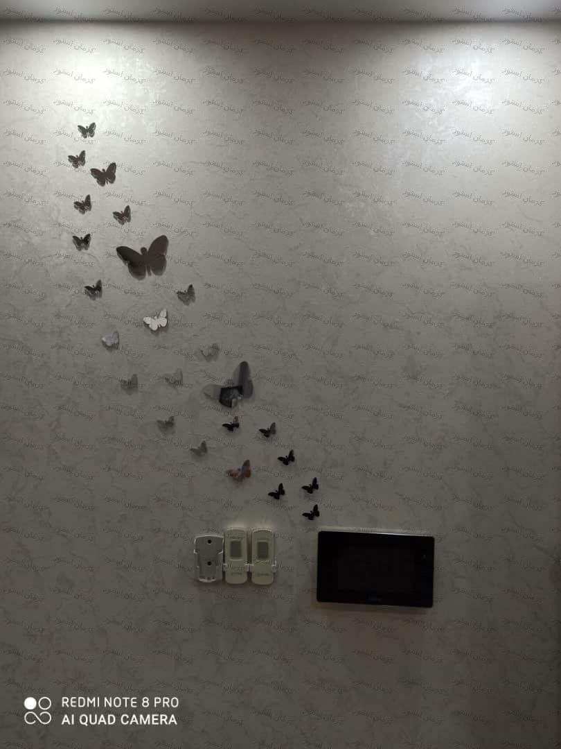 نمونه نصب شده پروانه های فانتزی رنگ نقره ای
